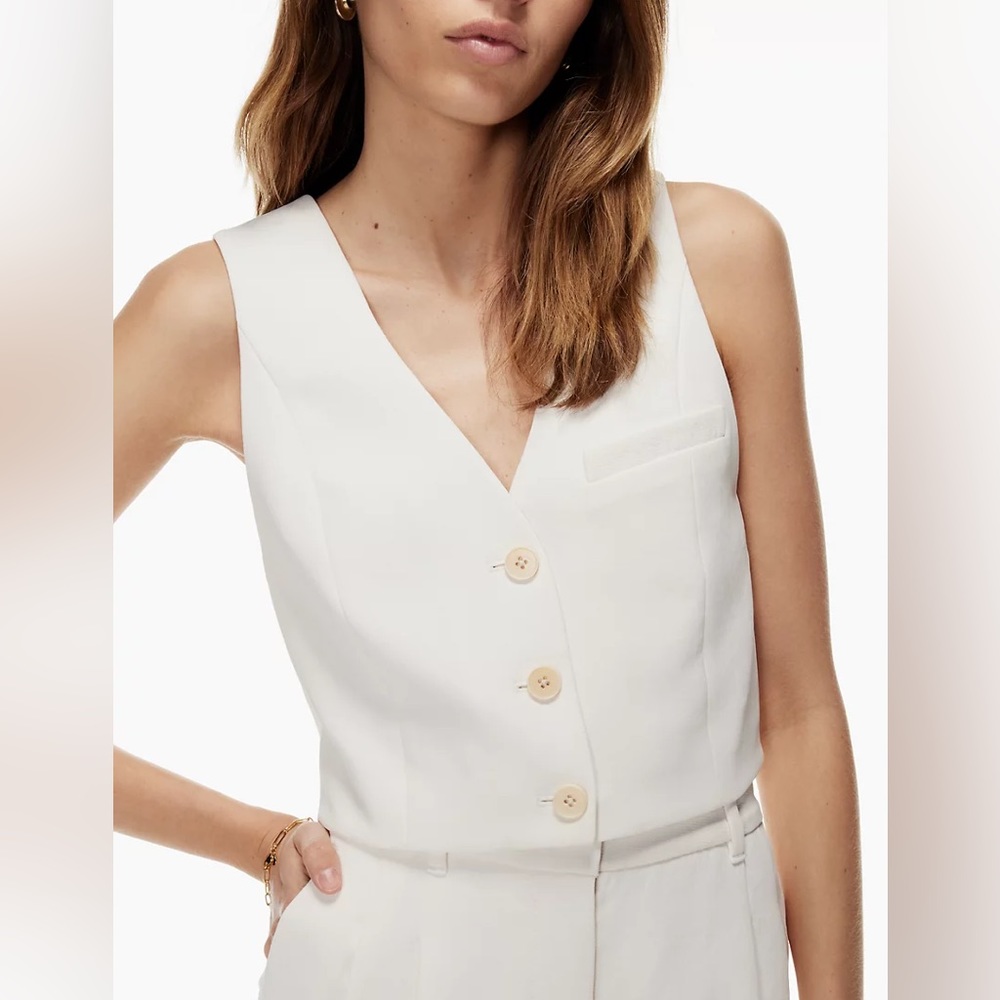 Aritzia desire vest light birch